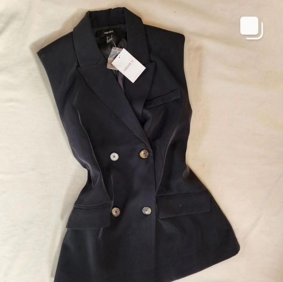 Notched Double Breasted Vest sz Small NWT - Picture 6 of 6